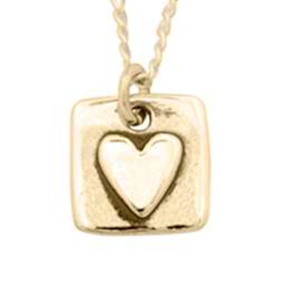Necklace-Raised Heart/1 Corinthian 13 On 18" Chain (14K Gold) | SHOPtheWORD
