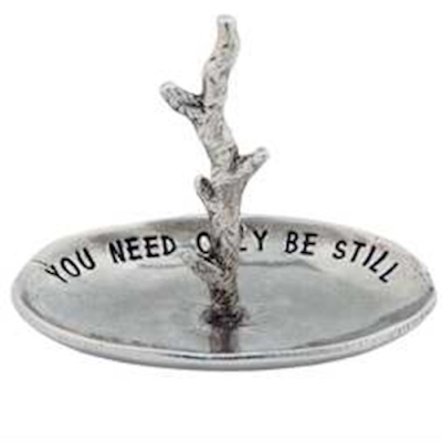 Trinket Dish w/Ring Holder-Exodus 14:14/You Need Only Be Still (Pewter) (1-7/8" x 2-1/2") | SHOPtheWORD
