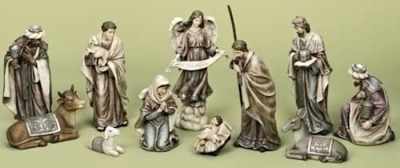 Nativity Set-11 Piece Color Palette In Soft Plum (2.5"-12") | SHOPtheWORD