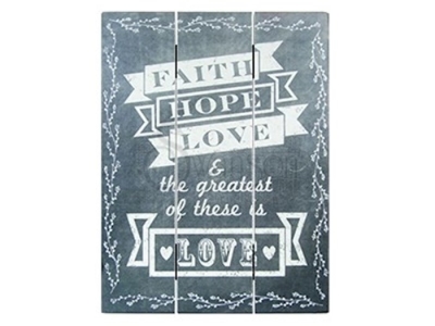 Wall Art-Chalkboard-Faith Hope Love | SHOPtheWORD