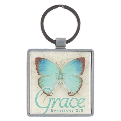 Keyring-Butterfly Blessings/Grace | SHOPtheWORD