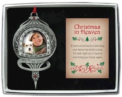 Ornament-Memorial-Christmas In Heaven w/Photo Frame/If Tears Could Build... | SHOPtheWORD