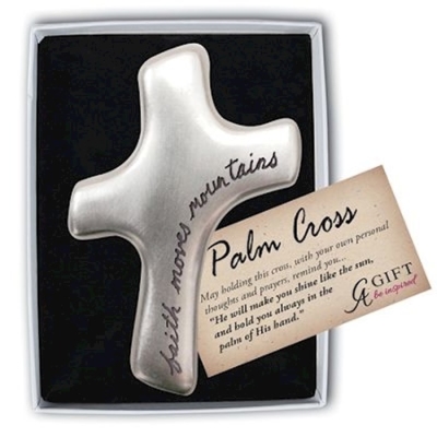 Palm Cross-Faith Moves Mountains-Zinc (2.75") | SHOPtheWORD