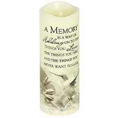 Candle-Flameless-Premier Flicker-A Memory w/Timer-Vanilla (8" x 3") | SHOPtheWORD