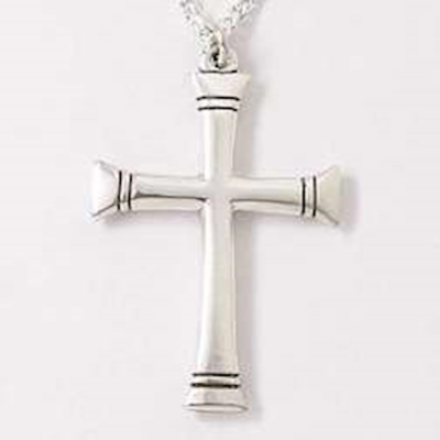 Necklace-Flat Ends Cross w/20" Chain (Sterling Silver) | SHOPtheWORD