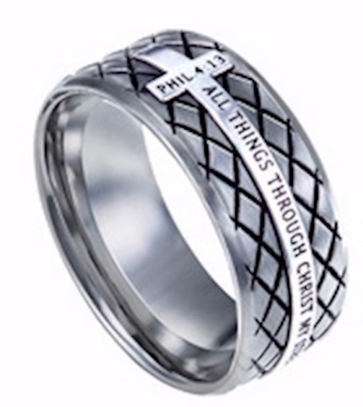 Ring-Diamond Back-Christ My Strength (Mens) Sz 11 | SHOPtheWORD