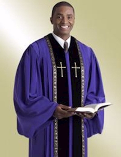 Clergy Robe-RT Wesley-H205/HM516-Purple | SHOPtheWORD