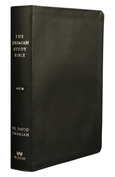 NIV The Jeremiah Study Bible-Black Leatherluxe W/Burnished Edges Indexed | SHOPtheWORD