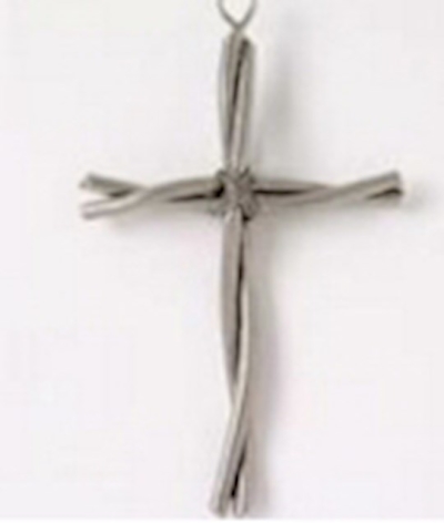 Wall Cross-Twisted Wire-Pewter (5-7/8x3-5/8) | SHOPtheWORD