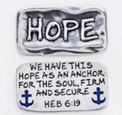 Pocket Reminder-Hope/Hebrews 6:19-Pewter | SHOPtheWORD