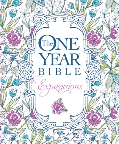 NLT The One Year Creative Expressions Bible-Deluxe Floral Softcover | SHOPtheWORD