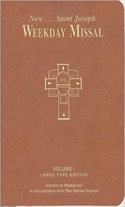 New Saint Joseph Weekday Missal Volume 1 Large Print (Advent-Pentecost)-Brown Imitation Leather by Book Pub Catholic | SHOPtheWORD