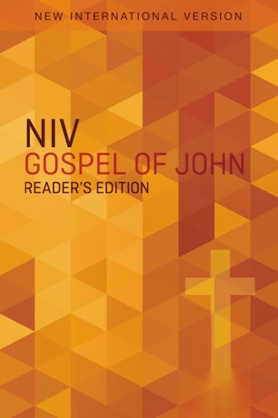 NIV Gospel Of John Reader's Edition (Orange Cross)-Softcover | SHOPtheWORD