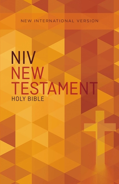NIV Outreach New Testament-Orange Cross Softcover | SHOPtheWORD