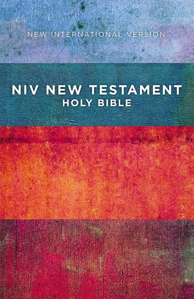 NIV Outreach New Testament-Red/Blue Stripes Softcover | SHOPtheWORD