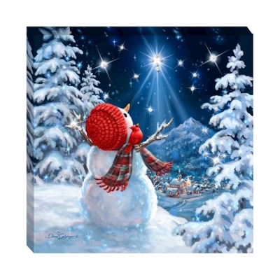 Pizazz Print-Upon A Midnight Clear w/Swarovski Crystals (10" x 10") | SHOPtheWORD
