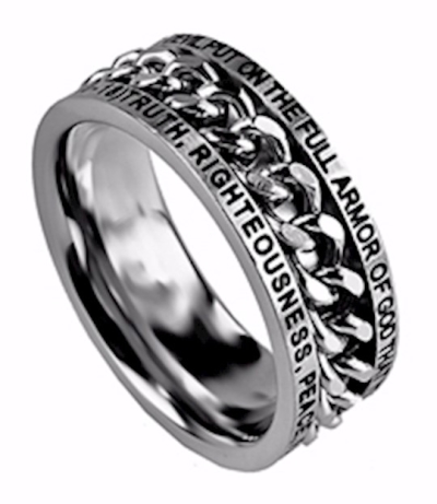 Ring-Chain-Armor Of God (Mens)-Size 10 | SHOPtheWORD
