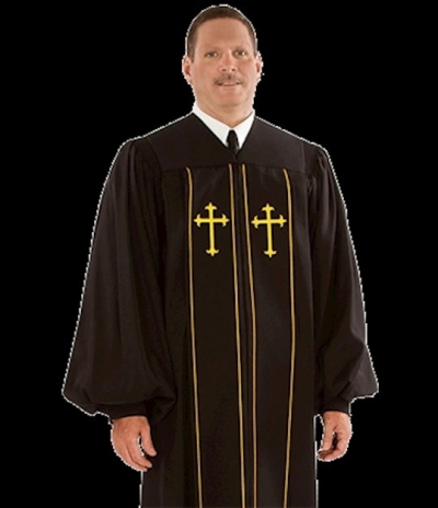 Clergy Robe-Pilgrim-H3/P06-Black | SHOPtheWORD