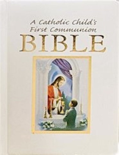 Catholic Child's First Communion Boy's Bible (Traditions Edition)-White Hardcover by Victor Hoagland | SHOPtheWORD