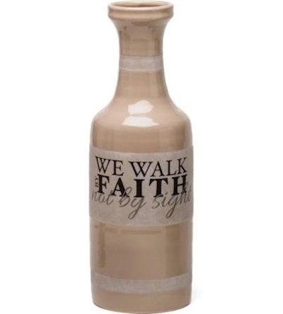 Vase-We Walk By Faith (16.75") | SHOPtheWORD