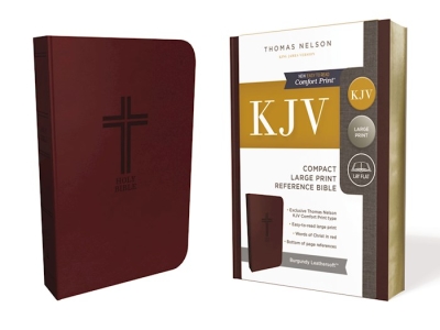 KJV Compact Large Print Reference Bible (Comfort Print)-Burgundy Leathersoft | SHOPtheWORD