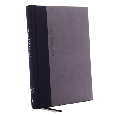 NKJV Thinline Bible/Large Print (Comfort Print)-Gray/Blue Cloth Over Board | SHOPtheWORD