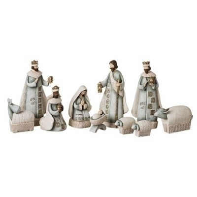 Nativity Set-10 Piece Stamped Look (7.5") | SHOPtheWORD