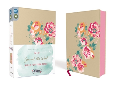 NIV Journal The Word Bible For Teen Girls-Gold/Floral Leathersoft | SHOPtheWORD