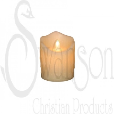 Candle-Marvelous Lights Flameless-Ivory Drip Wax (3" x 4") | SHOPtheWORD