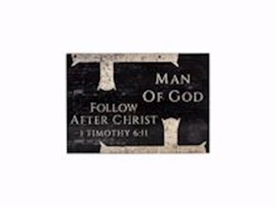 Wall Plaque-Split Iron Cross-Man Of God (13.5" x 9.5") | SHOPtheWORD