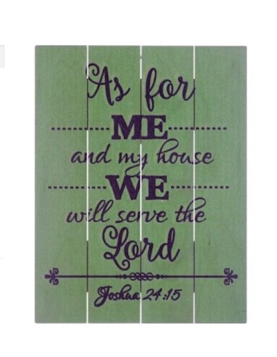 Rustic Pallet Art-As For Me And My House (16 x 20) | SHOPtheWORD