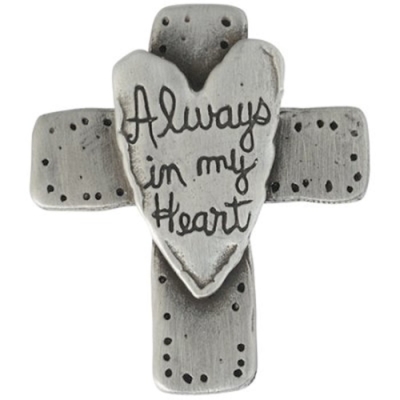 Pocket Token-Cross/Always In My Heart-Pewter | SHOPtheWORD
