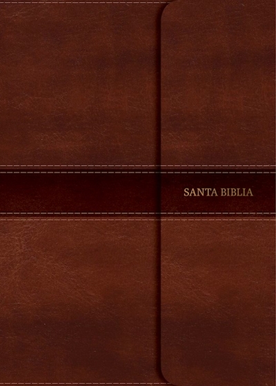 Span-RVR 1960 Large Print Compact Bible (Biblia Compacta Letra Grande)-Brown LeatherTouch w/Magnetic Flap | SHOPtheWORD