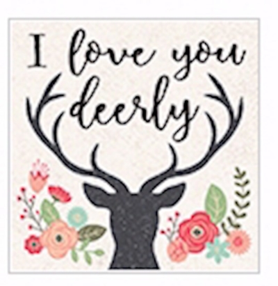 Square House Coaster-Love You Deerly (4") | SHOPtheWORD