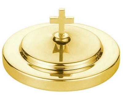 Bread Plate Cover-Polished Steel-Brass | SHOPtheWORD