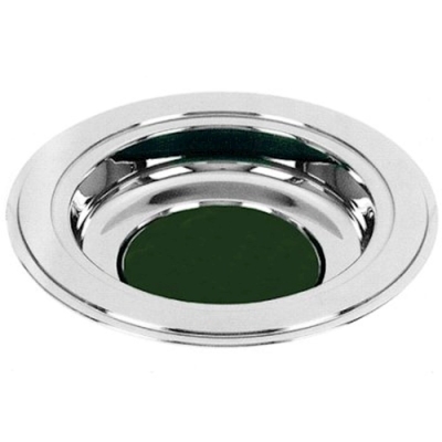 Offering Plate-Silver Tone-Green Felt Pad | SHOPtheWORD