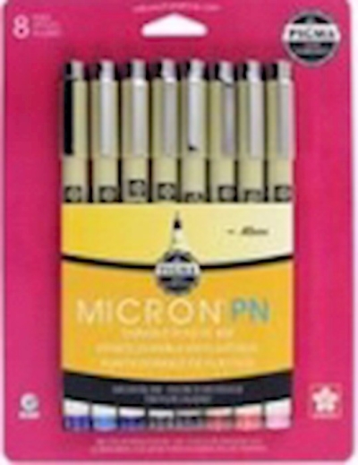 Pen-Pigma Micron Plastic Nib-Hangable-8 Assorted Colors | SHOPtheWORD
