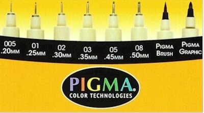 Pen-Pigma Micron Set-Black (8 Pc Assorted Nibs) | SHOPtheWORD
