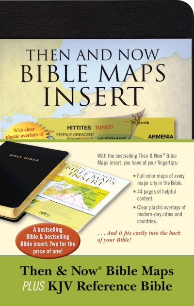 KJV Thinline Reference Bible w/Then & Now Bible Maps Insert-Black Imitation Leather | SHOPtheWORD