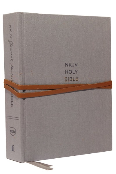 NKJV Journal The Word Bible (Comfort Print)-Gray Leathersoft | SHOPtheWORD