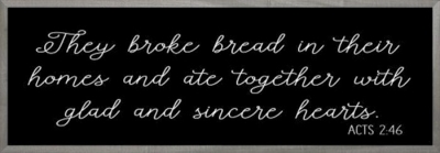 Framed Art-Broke Bread (Black) (6 X 18) (Farmhouse Art) | SHOPtheWORD