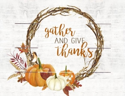 Rustic Pallet Art-Gather And Give Thanks (9 x 12) | SHOPtheWORD
