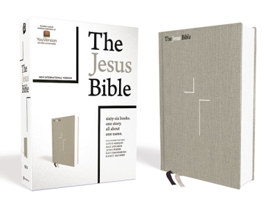 NIV The Jesus Bible (Comfort Print)-Gray Linen Cloth Over Board | SHOPtheWORD