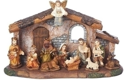Mini Nativity In Stable (5") | SHOPtheWORD
