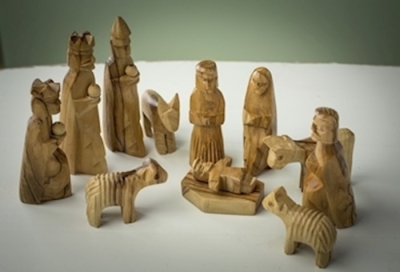 Nativity-Olive Wood (11 Piece) (Tallest Figure 3.5") (Bagged) | SHOPtheWORD