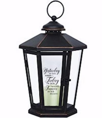 Lantern-Light The Way w/LED Candle & Timer-Forever (16" x 9.5" x 9.5") | SHOPtheWORD