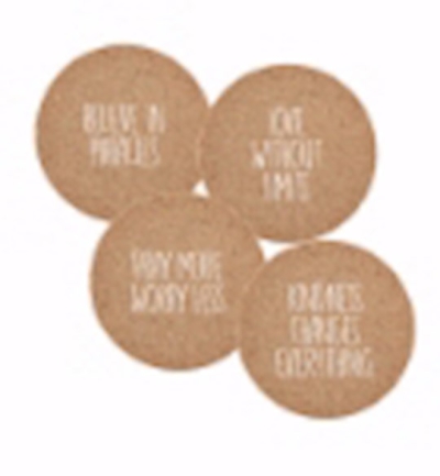 Cork Coaster Set-Believe In Miracles (Set Of 4) | SHOPtheWORD