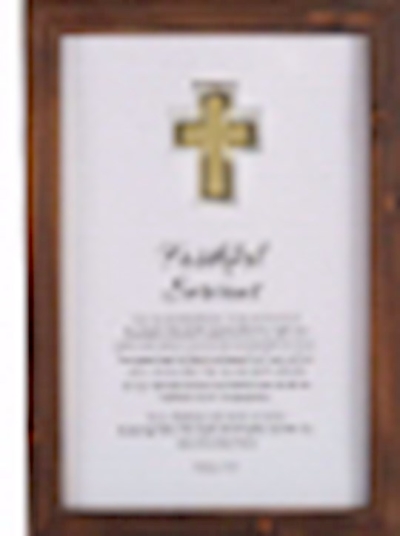 Framed Plaque-Faithful Servant (9 x 13) | SHOPtheWORD