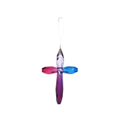 Ornament-Hanging Rainbow Cross Assortment (7") (Set Of 12) | SHOPtheWORD