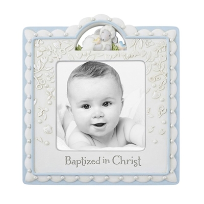 Photo Frame-Baptized In Christ-Blue (Holds 4 x 4 Photo) | SHOPtheWORD